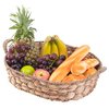Vintiquewise Seagrass Fruit Bread Basket Tray with Handles, Large QI003546.L